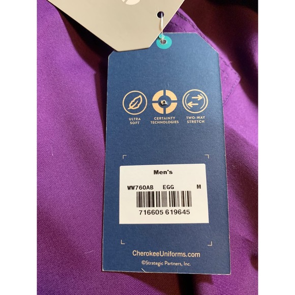 Cherokee Workwear Revolution Tech Men's V-Neck Scrub Top Size Medium WW760AB - Picture 11 of 13